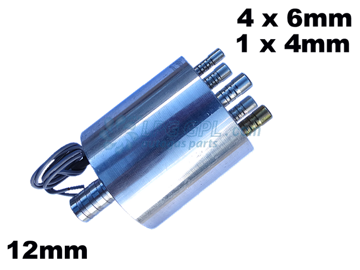 12mm IN - 4 x 6mm 1 x 4mm OUT Autogas LPG Filter With Temp Sensor