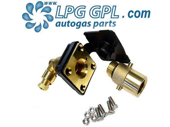 Autogas Filling Point 8mm Angled Detachable Bayonet Olive Fitting