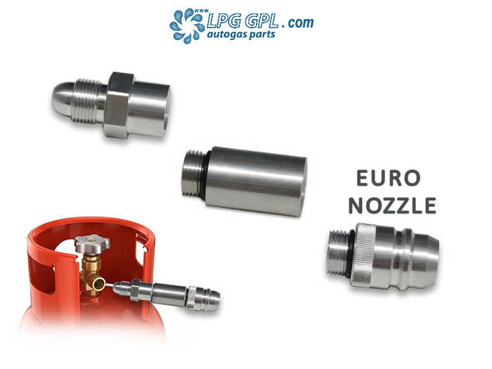 UK POL to Euro Nozzle LPG Gas Bottle Refill Autogas Travel Adaptor Kit