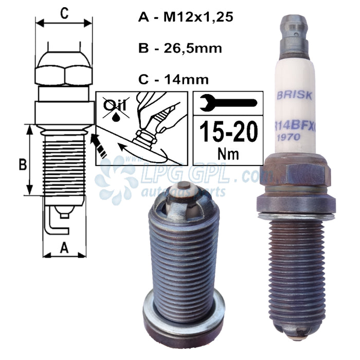 MR14BFXC Brisk EVO Racing Spark Plugs